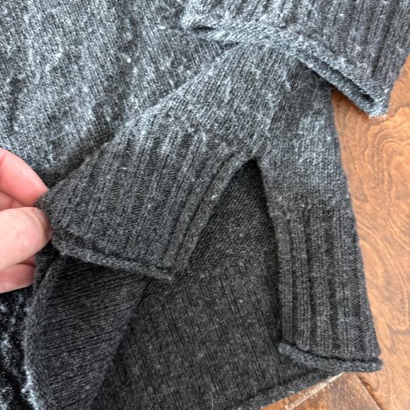 Jenni Kayne XS Everyday Sweater Round Neck Knit Gray Wool Cashmere Luxury - Picture 5 of 11